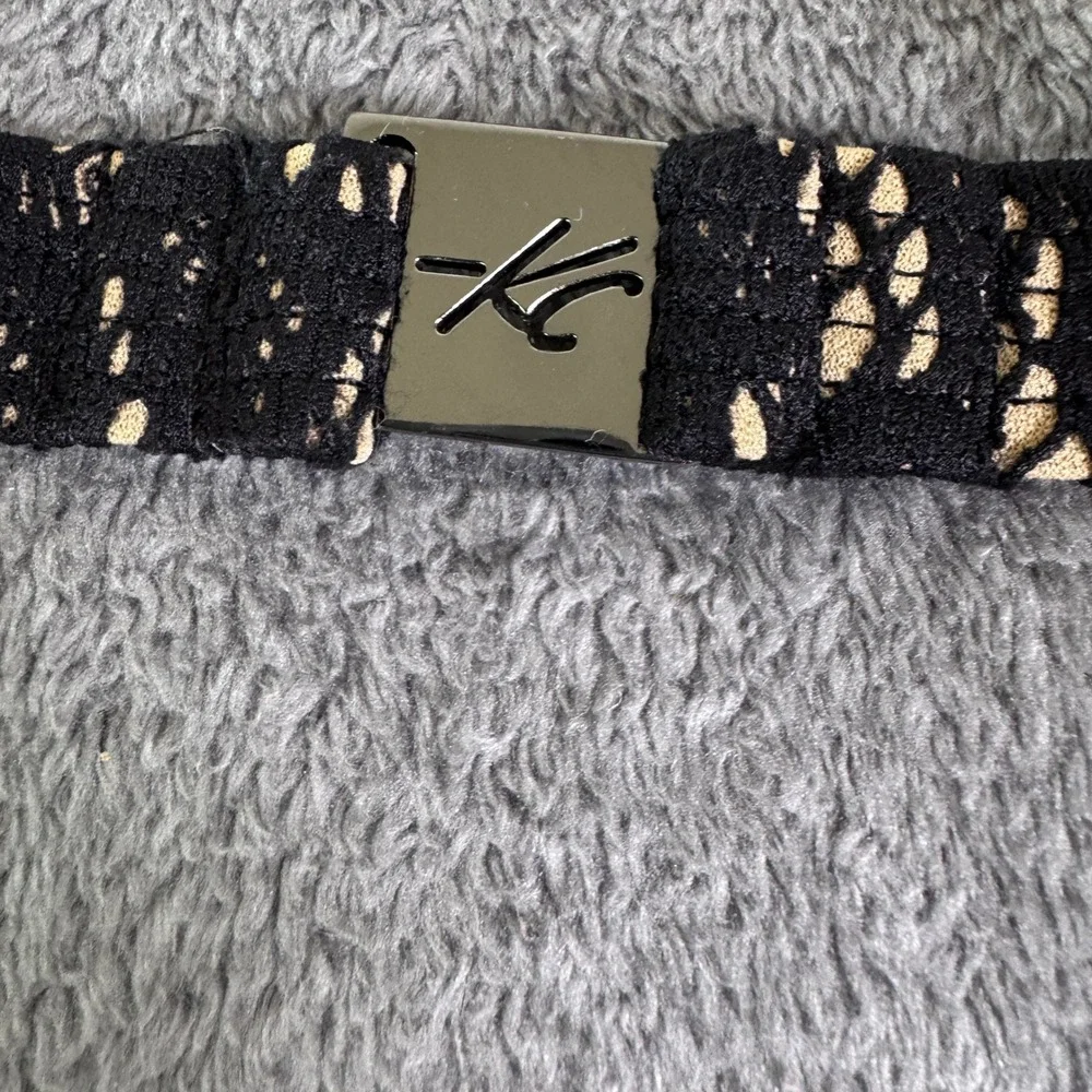 Kenneth Cole New York Womens Black Lace Overlay One Piece Swimsuit Halter Neck - Picture 3 of 6